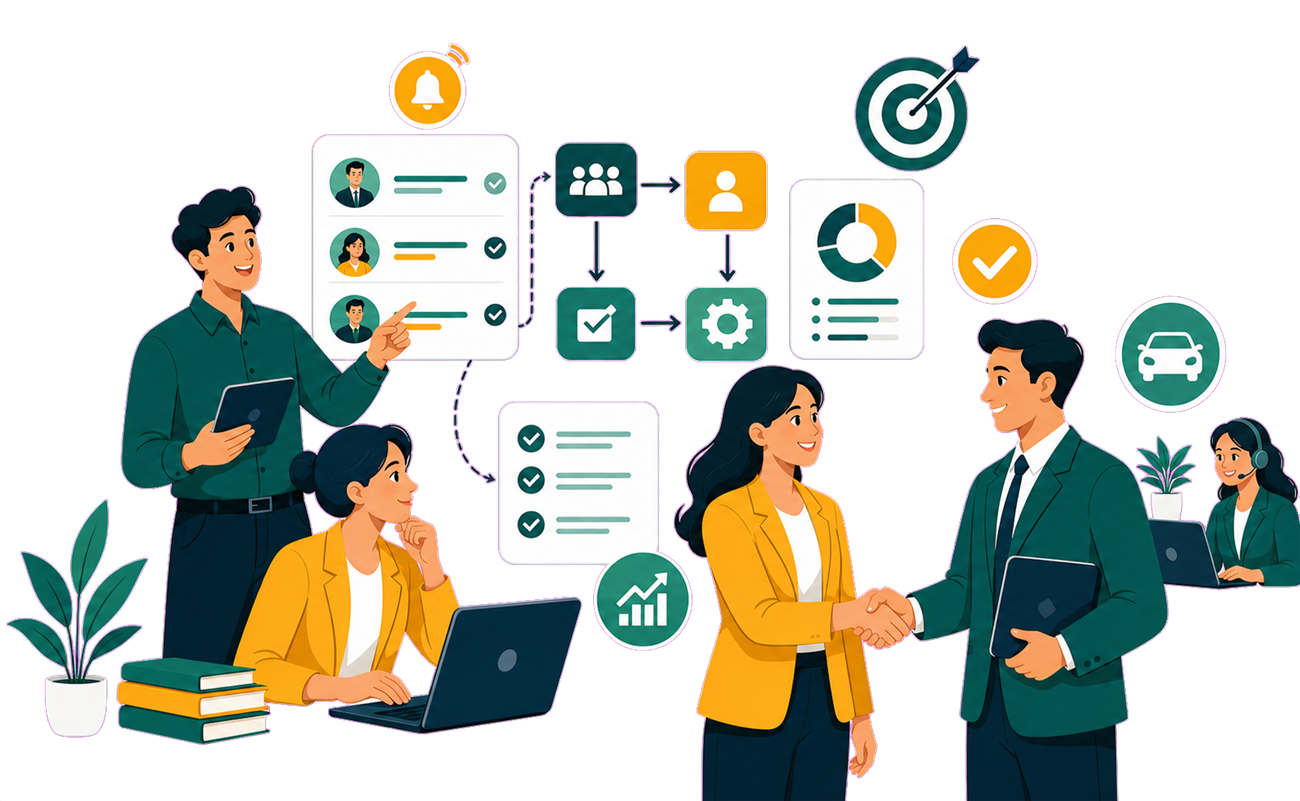 RollPay customer success and HR workflow illustration